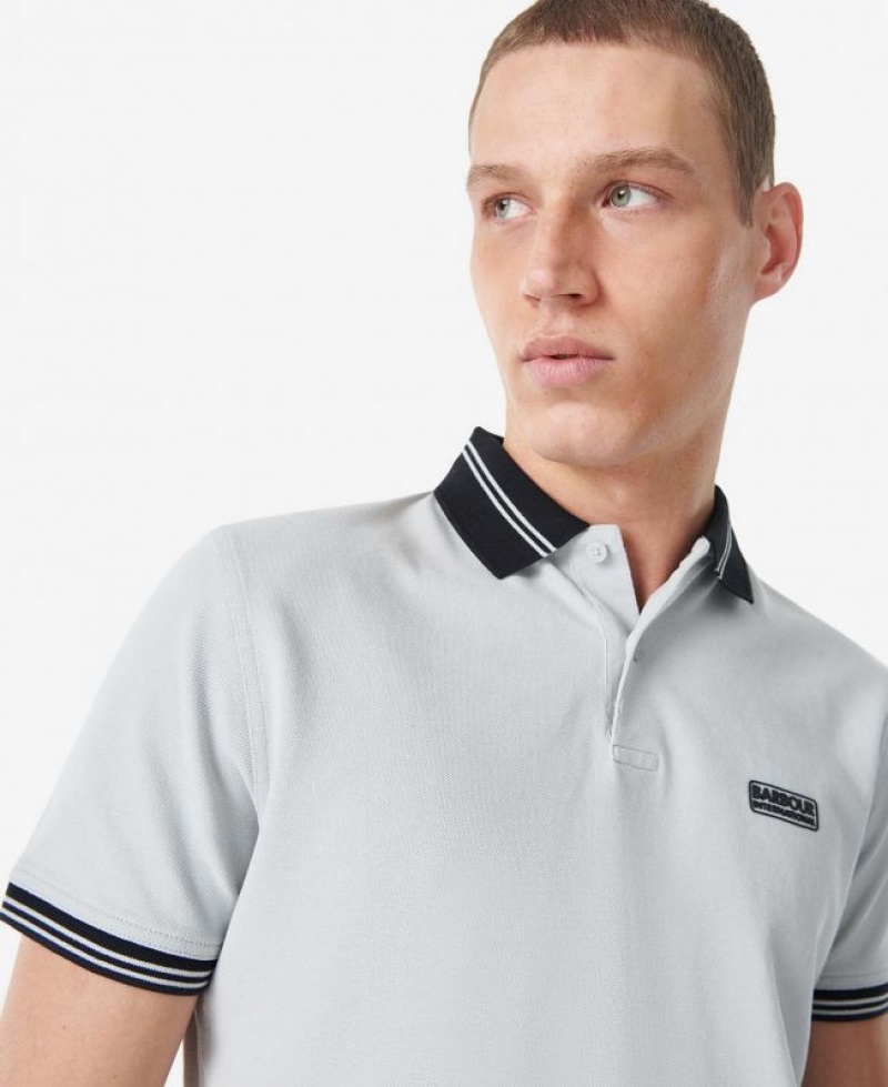 Grey Men Barbour International Tracker Polo Shirt | US-5794BOXQY