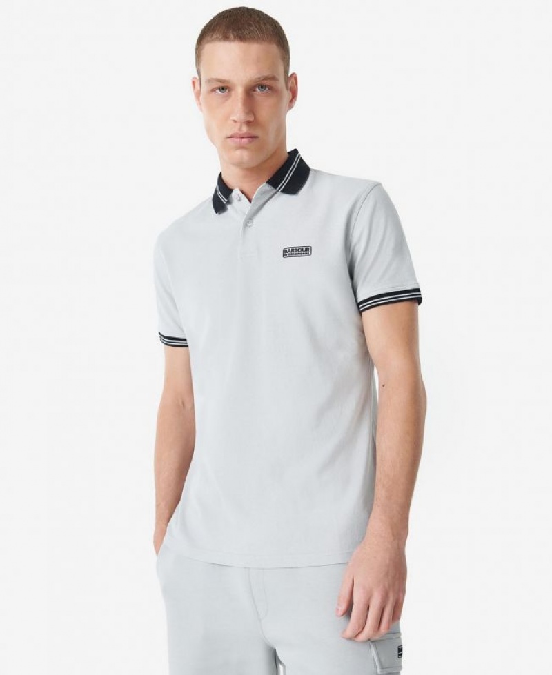 Grey Men Barbour International Tracker Polo Shirt | US-5794BOXQY