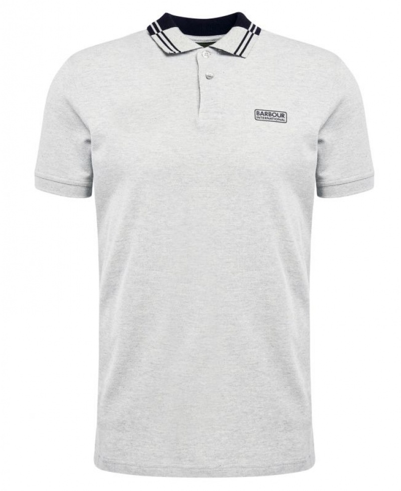 Grey Men Barbour International Ziggy Polo Shirt | US-4912PMNZI