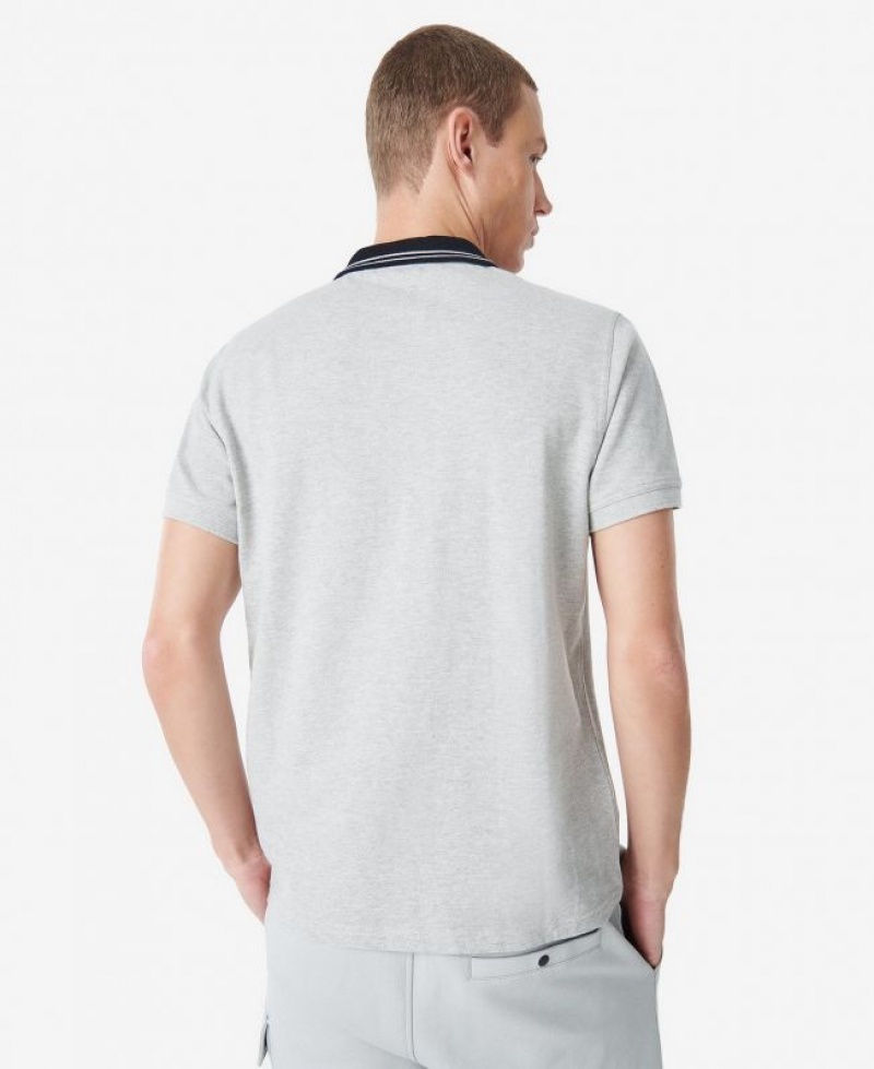 Grey Men Barbour International Ziggy Polo Shirt | US-4912PMNZI