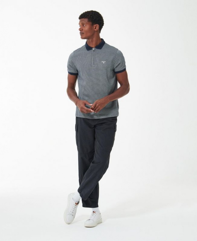 Grey Men Barbour Kelleth Polo Shirt | US-6783UDWRF