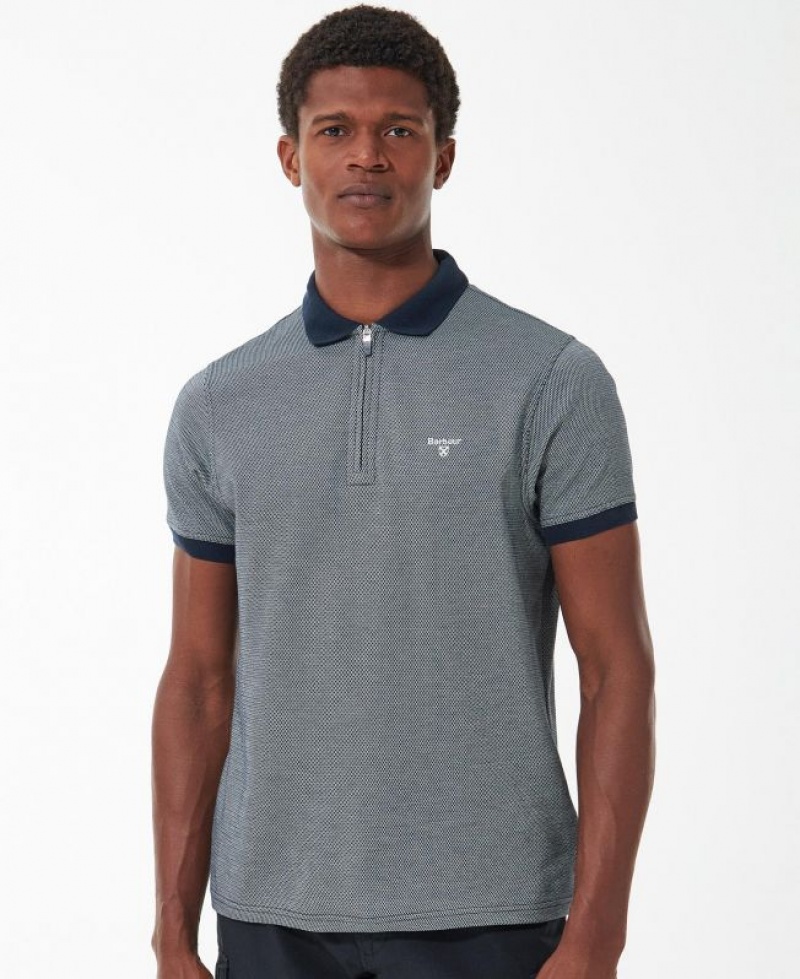 Grey Men Barbour Kelleth Polo Shirt | US-6783UDWRF