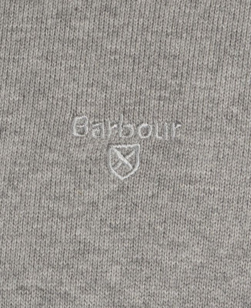 Grey Men Barbour Pima Cotton Crew Neck Sweater | US-5026MZHGJ