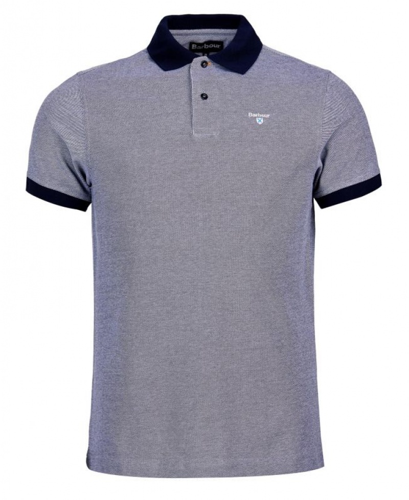 Grey Men Barbour Sports Mix Polo Shirt | US-2619ABTCN