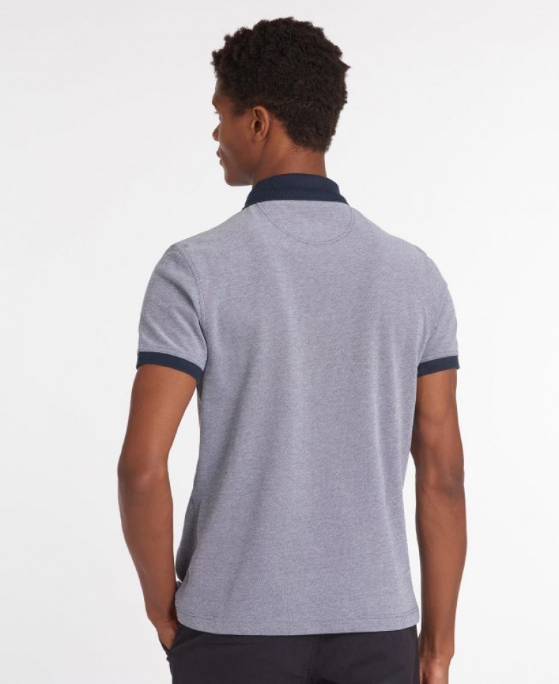 Grey Men Barbour Sports Mix Polo Shirt | US-2619ABTCN