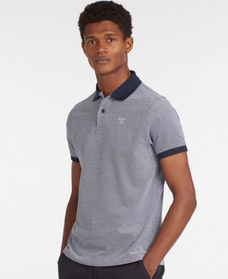 Grey Men Barbour Sports Mix Polo Shirt | US-2619ABTCN