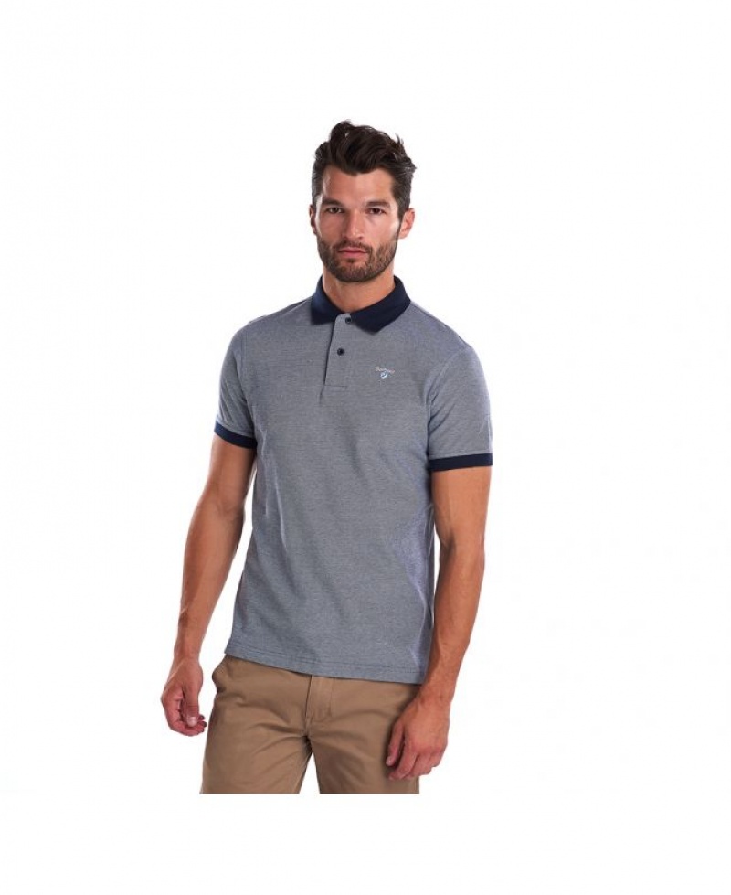 Grey Men Barbour Sports Mix Polo Shirt | US-2619ABTCN