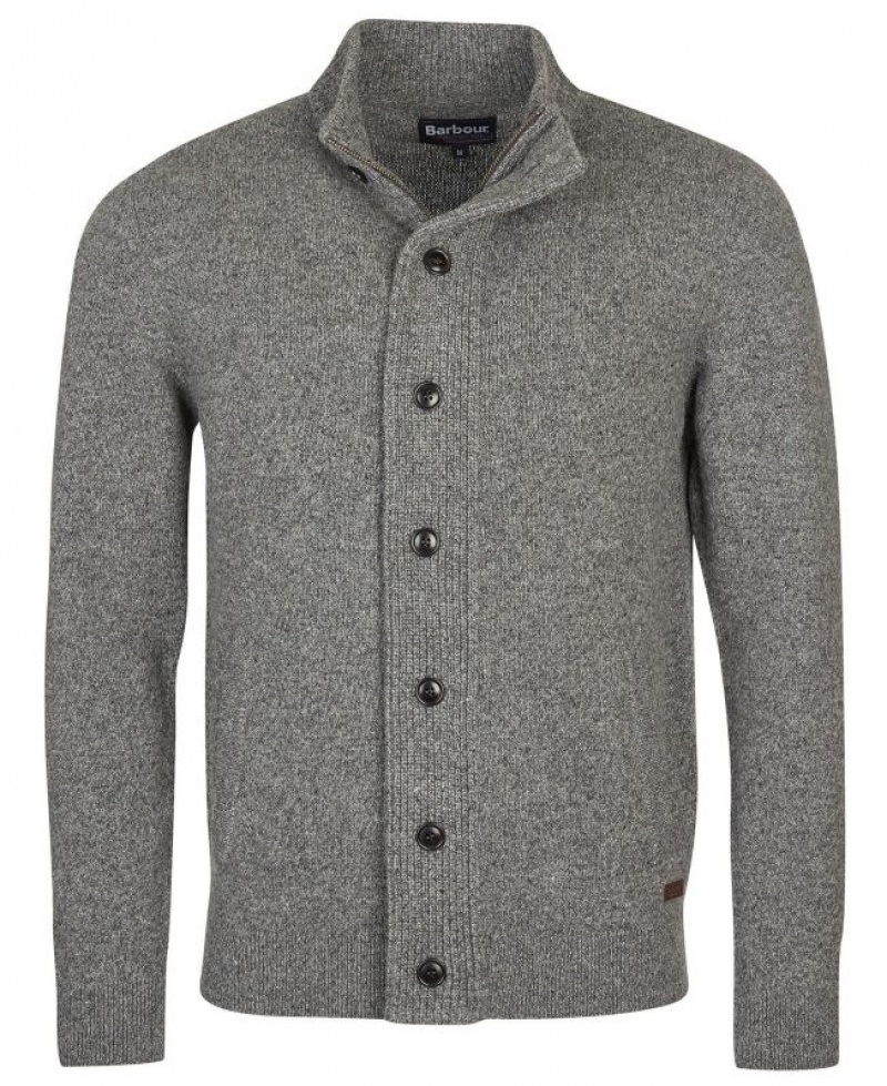 Grey Men Barbour Tisbury Zip Through Cardigan | US-3014AOXBM