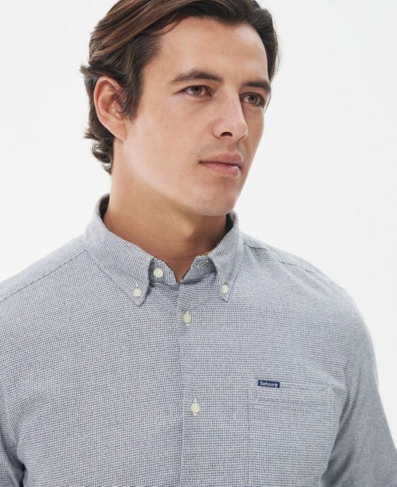 Grey Men Barbour Turner Tailored Shirts | US-8645BWMZV