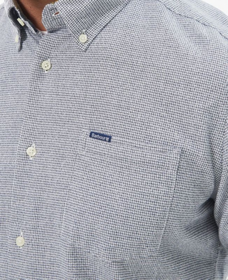 Grey Men Barbour Turner Tailored Shirts | US-8645BWMZV