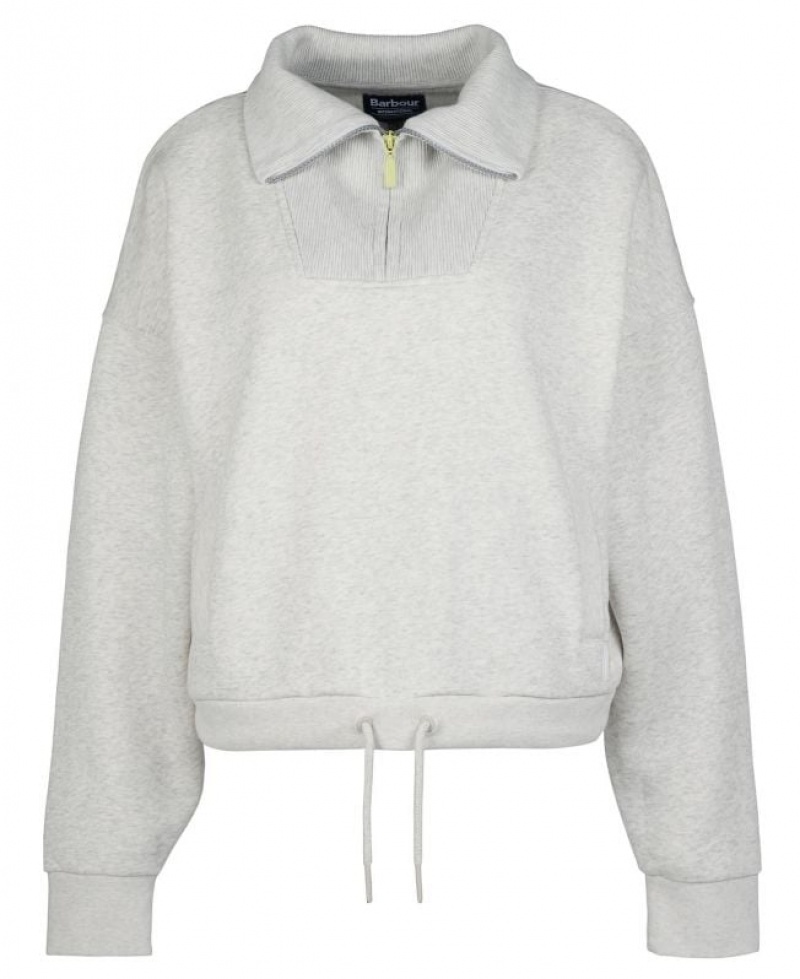 Grey Women Barbour International Ennis Sweatshirt | US-1928FLMKG