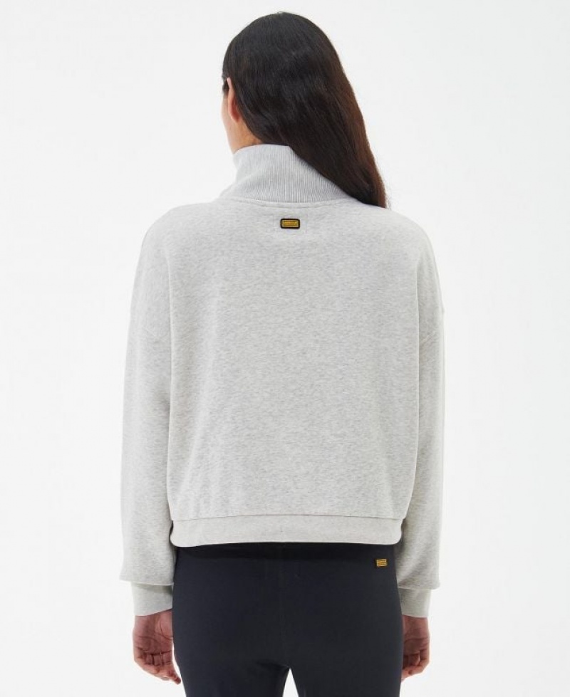 Grey Women Barbour International Ennis Sweatshirt | US-1928FLMKG