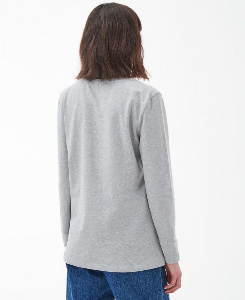 Grey Women Barbour Lossie T-Shirts | US-1736XJOAM