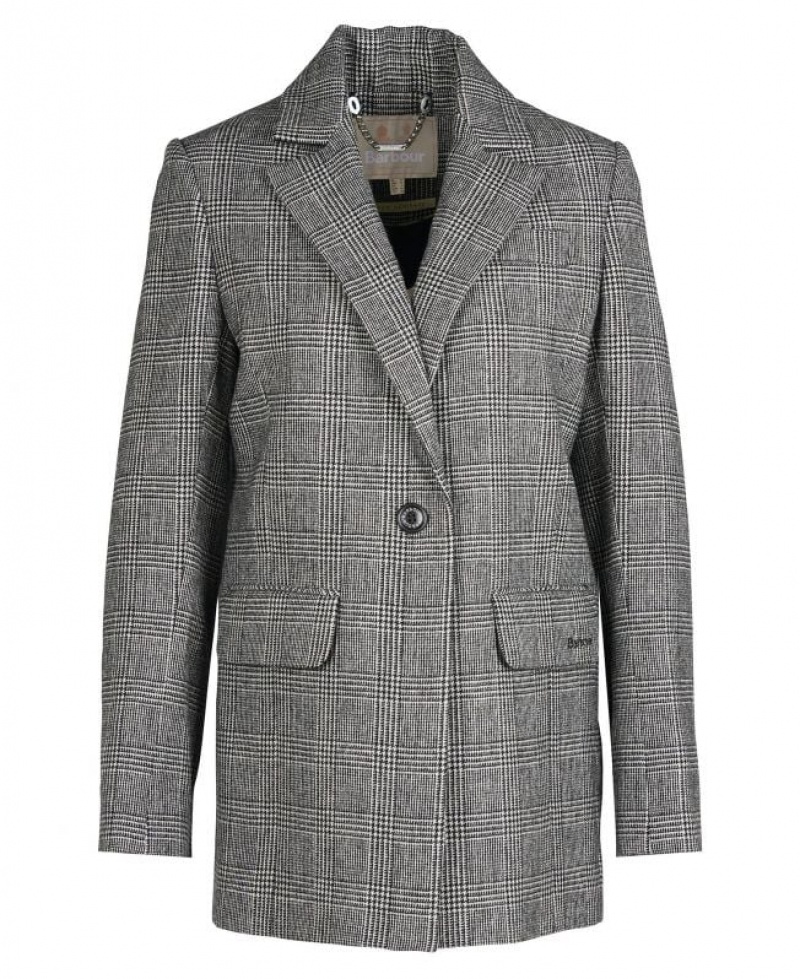 Grey Women Barbour Nyla Tailored Casual Jacket | US-9750SXOZH