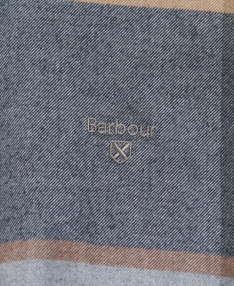 Grey / Dark Grey Men Barbour Iceloch Tailored Shirts | US-4190AIQOE