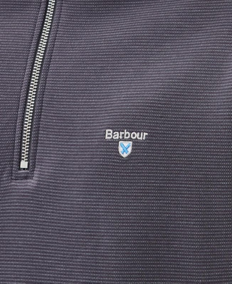 Indigo Men Barbour Bradbury Half-Zip Sweater | US-3801OFWXR