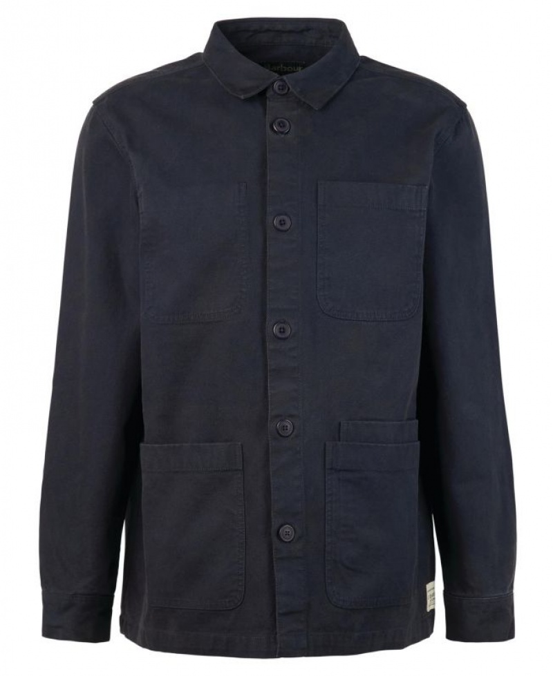 Indigo Men Barbour Chesterwood Regular Fit Overshirt | US-8659VWGKR