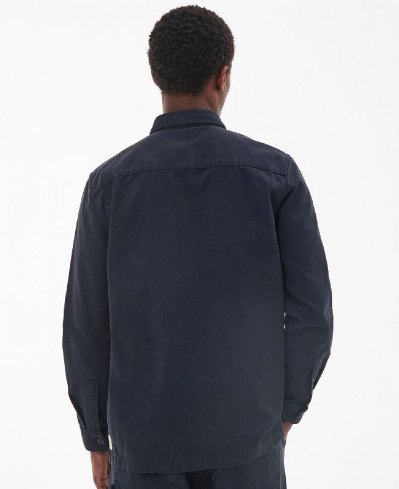 Indigo Men Barbour Chesterwood Regular Fit Overshirt | US-8659VWGKR