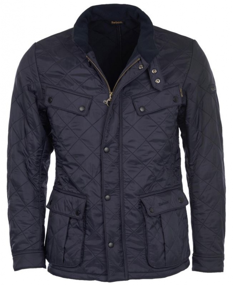 Indigo Men Barbour International Ariel Polarquilt Quilted Jacket | US-8701DCNYV