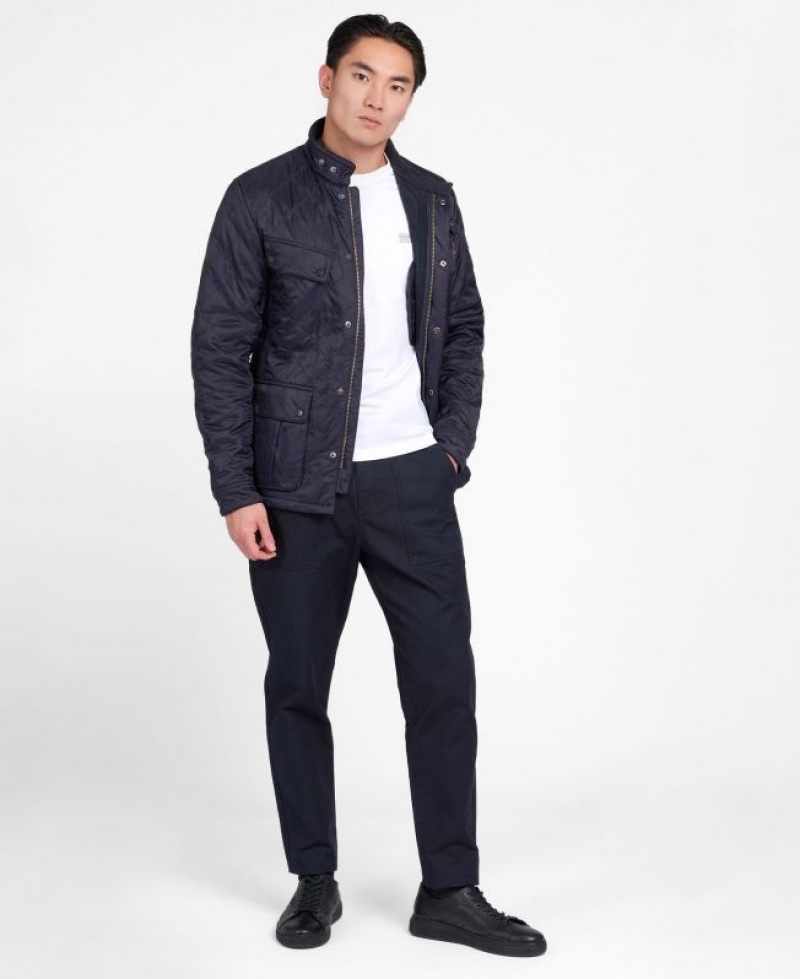 Indigo Men Barbour International Ariel Polarquilt Quilted Jacket | US-8701DCNYV