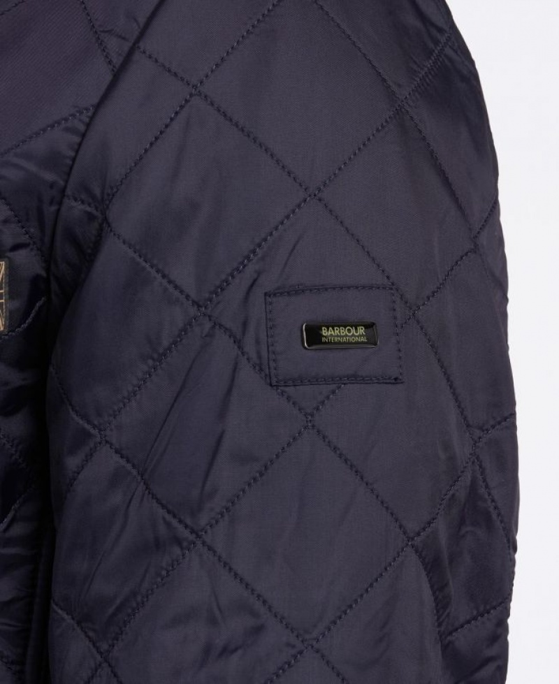 Indigo Men Barbour International Ariel Polarquilt Quilted Jacket | US-8701DCNYV