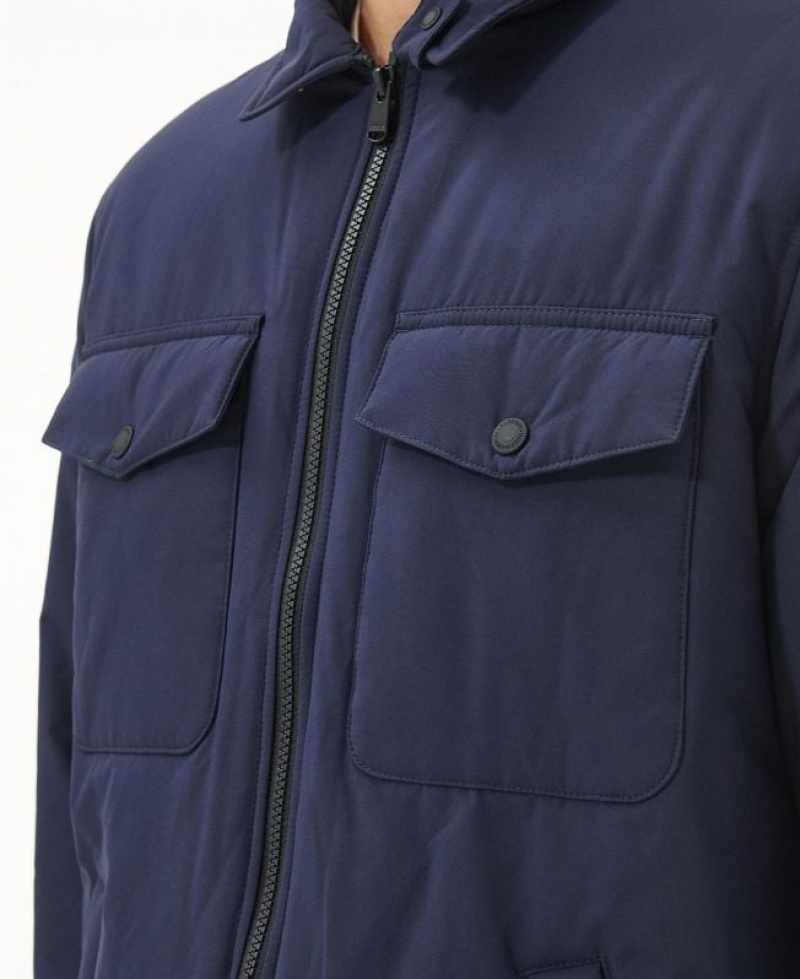 Indigo Men Barbour International District Quilted Jacket | US-3465FZWIT