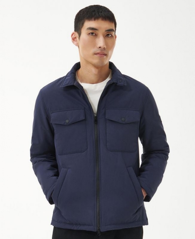 Indigo Men Barbour International District Quilted Jacket | US-3465FZWIT