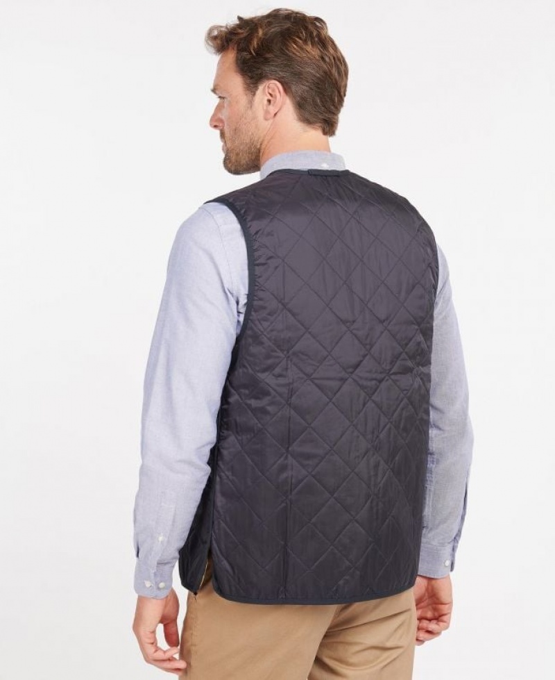 Indigo Men Barbour Quilted Waistcoat/Zip-In Liner Vest | US-6894RFECV