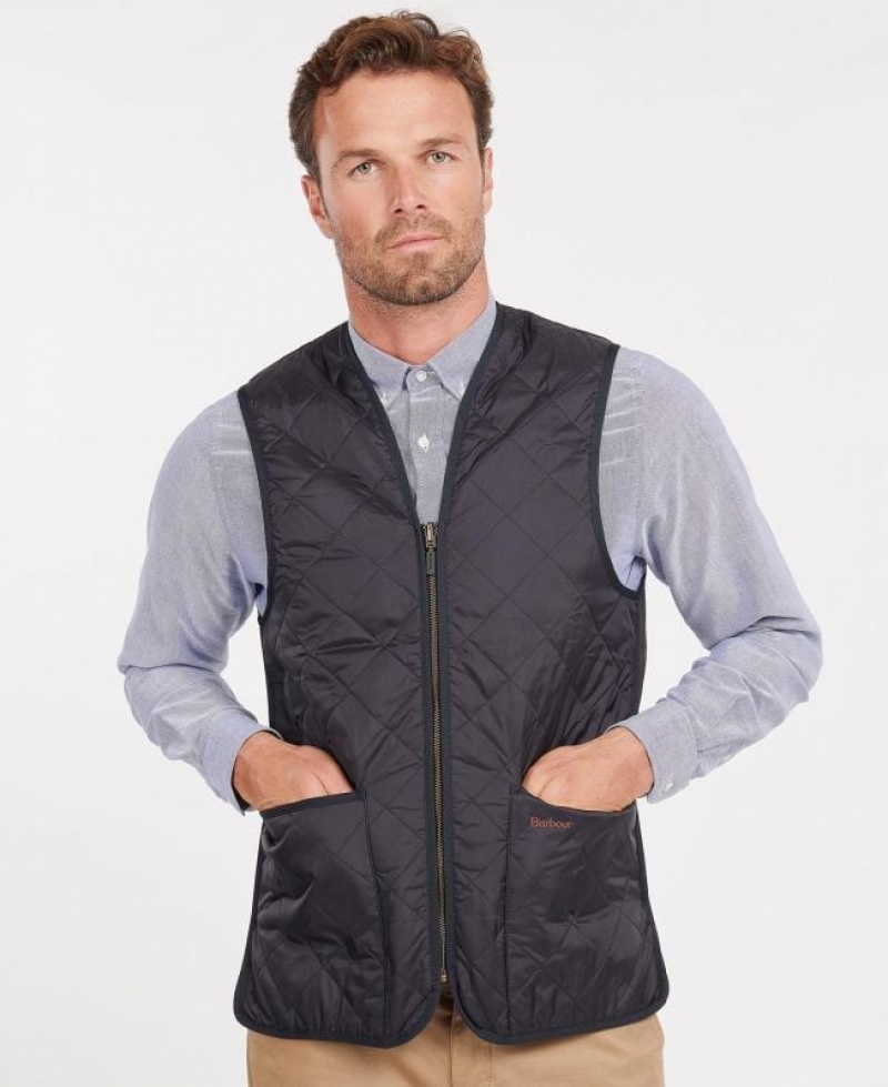 Indigo Men Barbour Quilted Waistcoat/Zip-In Liner Vest | US-6894RFECV