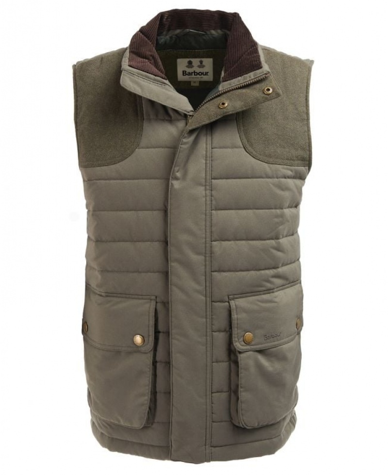 Khaki Men Barbour Bradford Vest | US-9056EPOTL