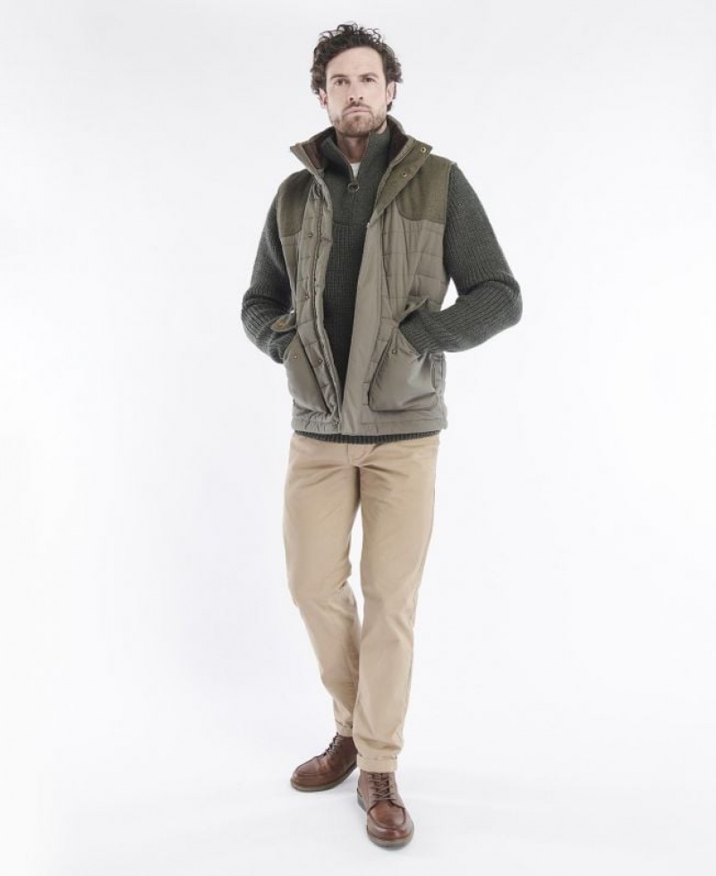 Khaki Men Barbour Bradford Vest | US-9056EPOTL