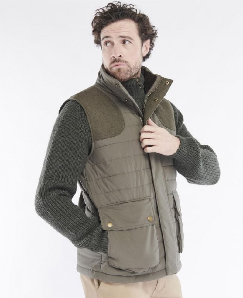 Khaki Men Barbour Bradford Vest | US-9056EPOTL