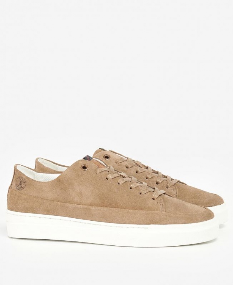 Khaki Men Barbour Lago Sneakers | US-1578LBJUO