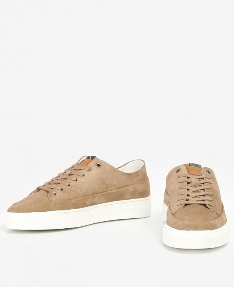 Khaki Men Barbour Lago Sneakers | US-1578LBJUO