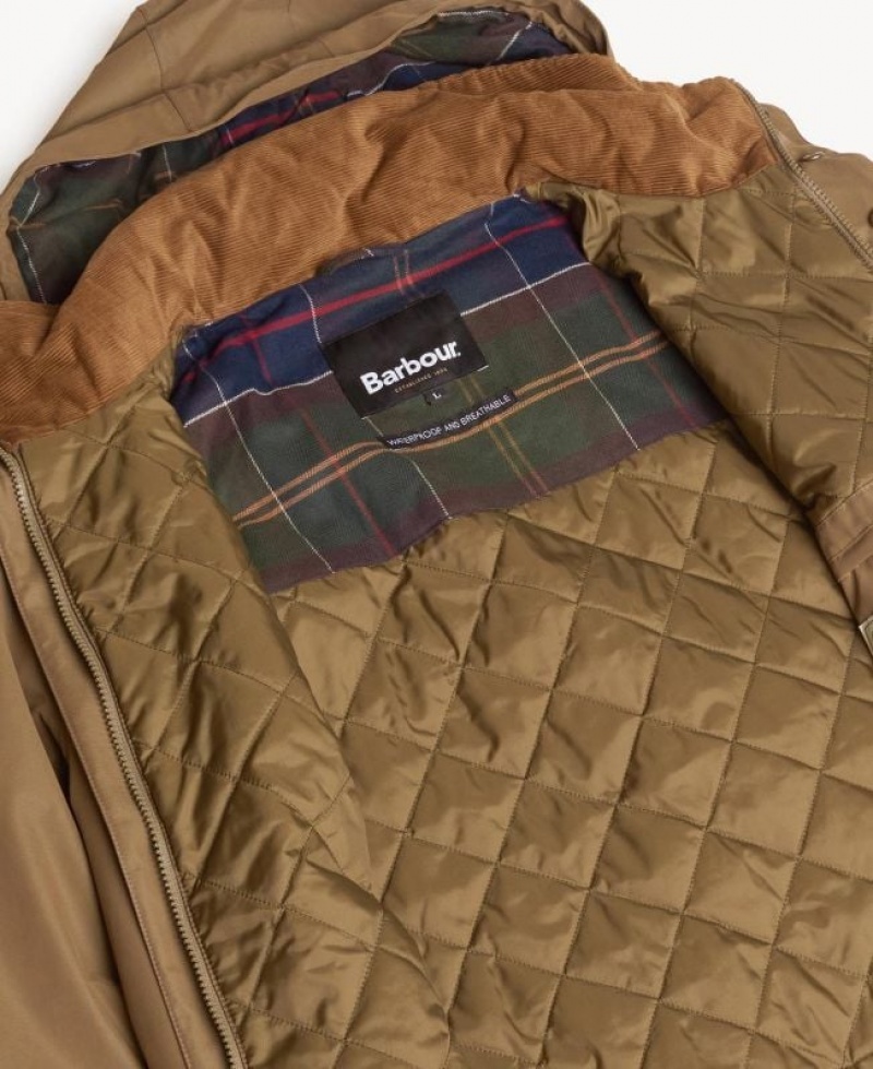 Khaki Men Barbour Lonnen Waterproof Jacket | US-1576WDQTP