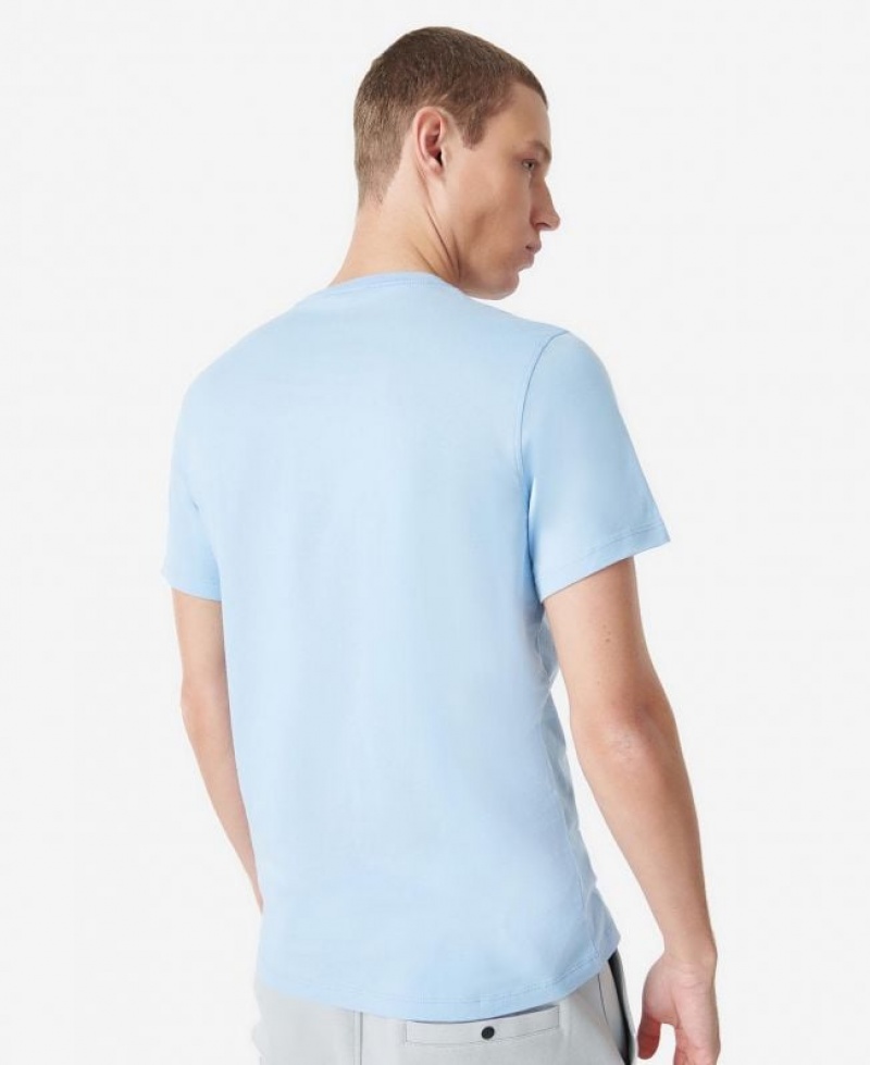 Light Blue Men Barbour International Deviser T-Shirts | US-6150IVRNH