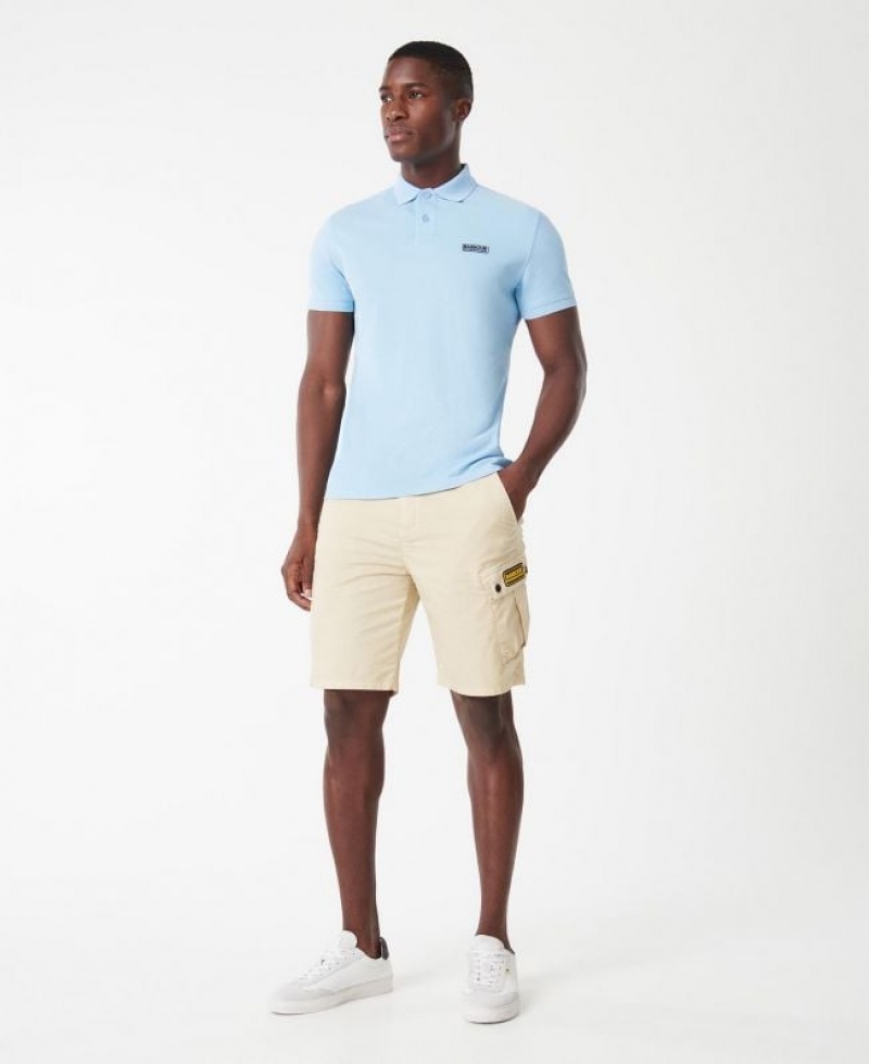 Light Blue Men Barbour International Essential Polo Shirt | US-9274XHKEW