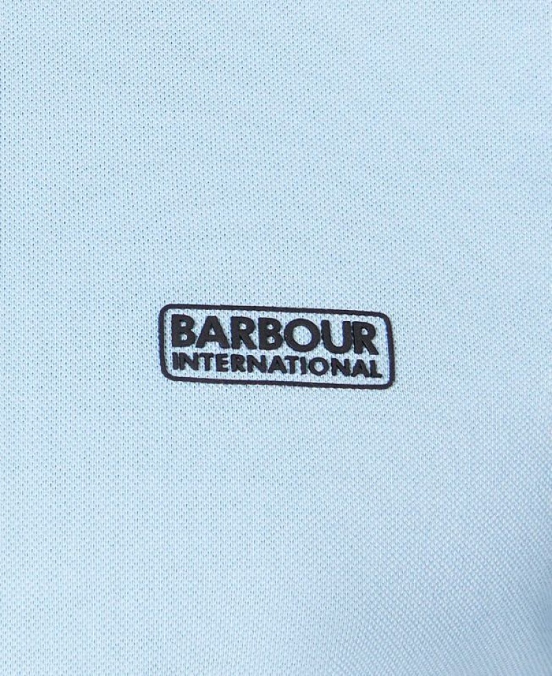 Light Blue Men Barbour International Essential Polo Shirt | US-9274XHKEW