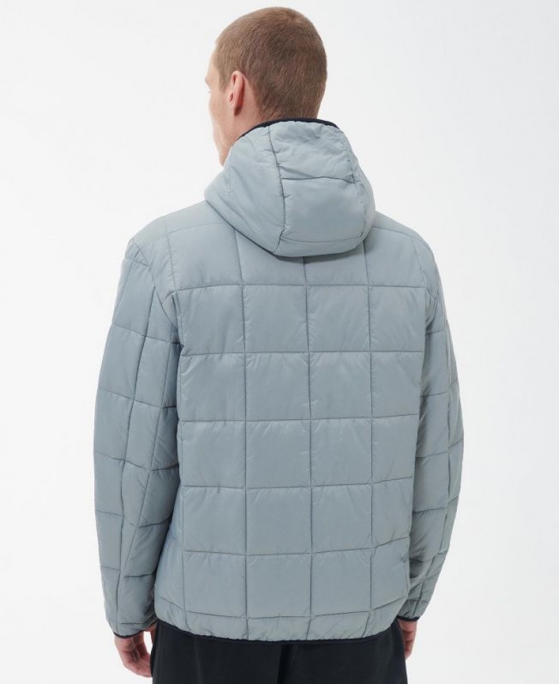 Light Blue Men Barbour International Event Quilted Jacket | US-6741TSQWD