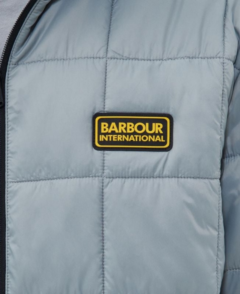 Light Blue Men Barbour International Event Quilted Jacket | US-6741TSQWD