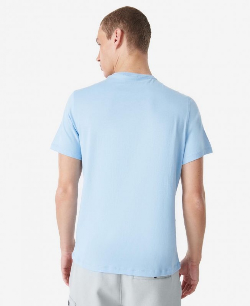 Light Blue Men Barbour International Highside T-Shirts | US-7056IFHJT