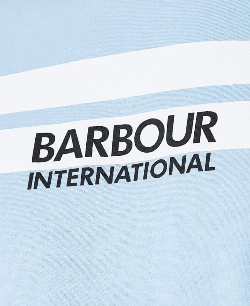 Light Blue Men Barbour International Highside T-Shirts | US-7056IFHJT