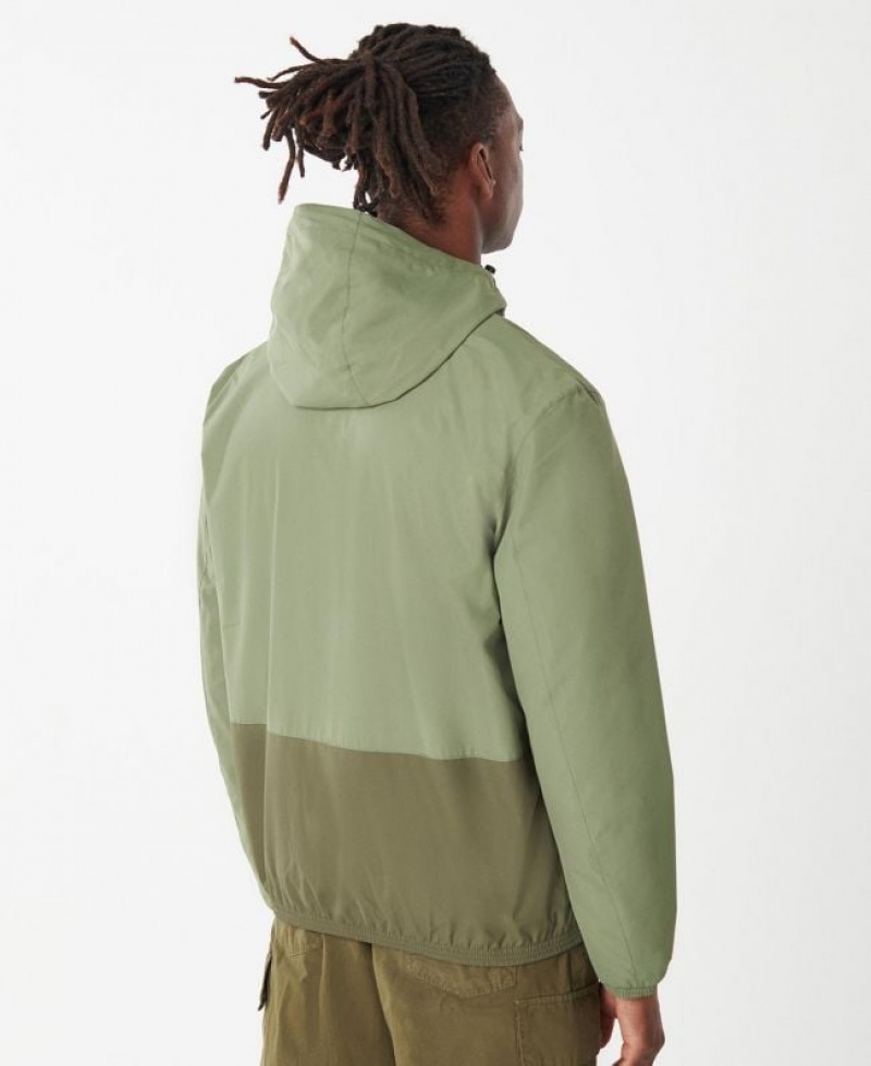 Light Green Men Barbour Kenby Showerproof Jacket Rain Jacket | US-4380HQMSA