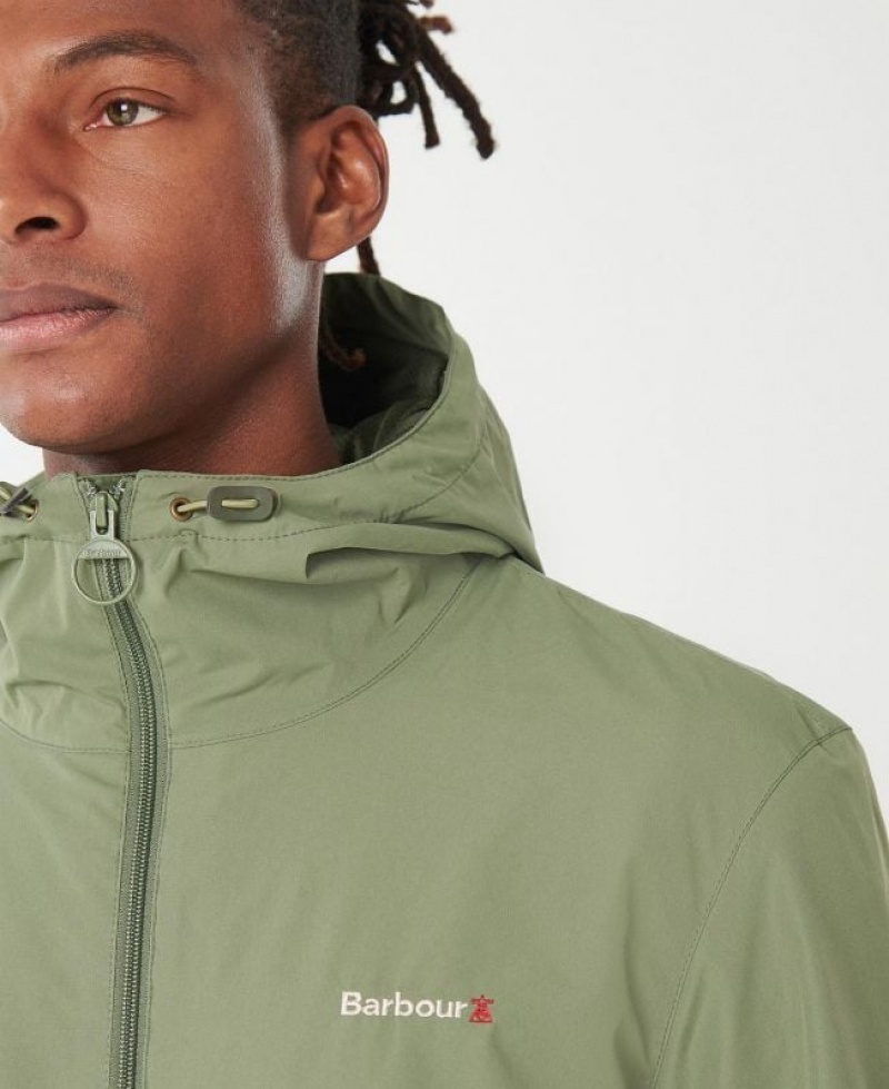 Light Green Men Barbour Kenby Showerproof Jacket Rain Jacket | US-4380HQMSA