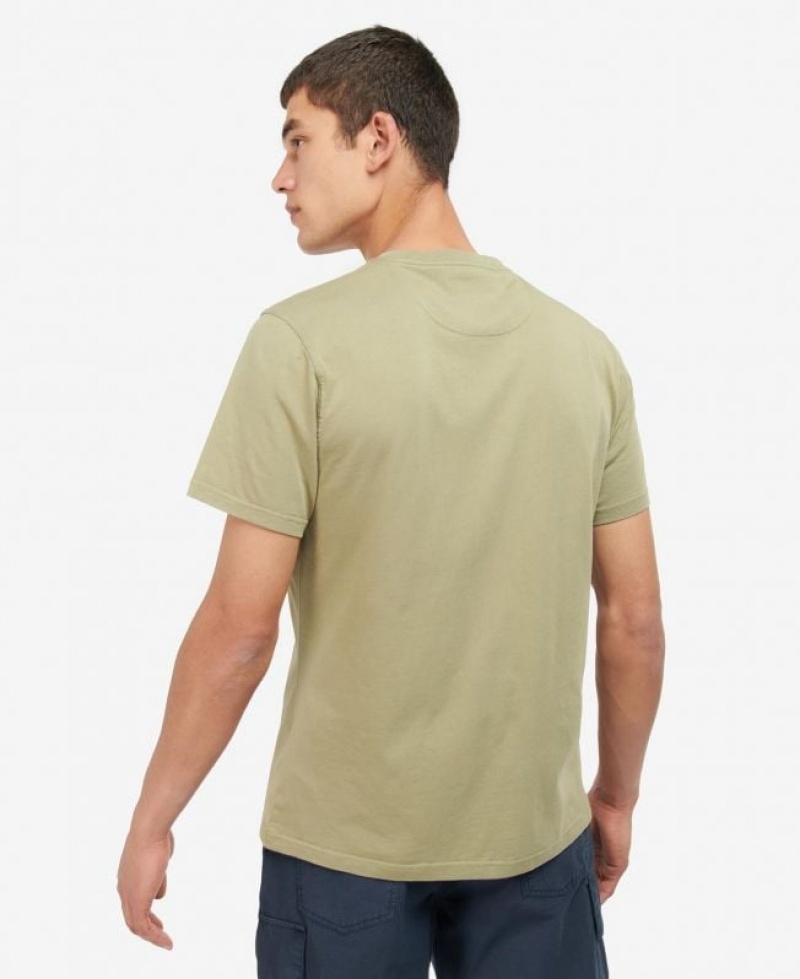 Light Green Men Barbour Langdon Pocket T-Shirts | US-1903QWRXP