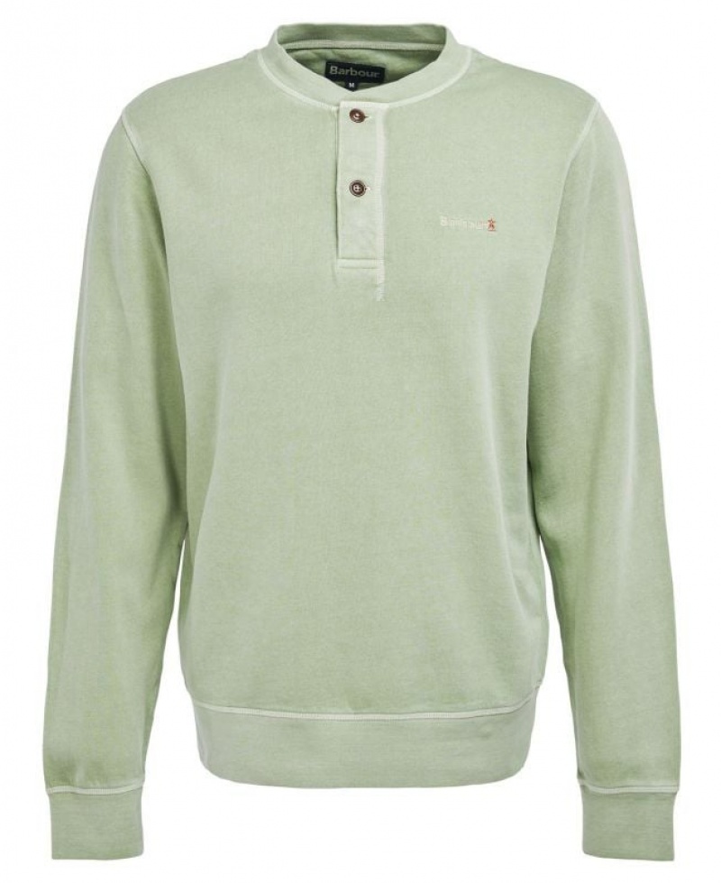 Light Green Men Barbour Westwick Henley Sweatshirt | US-7204VECYX