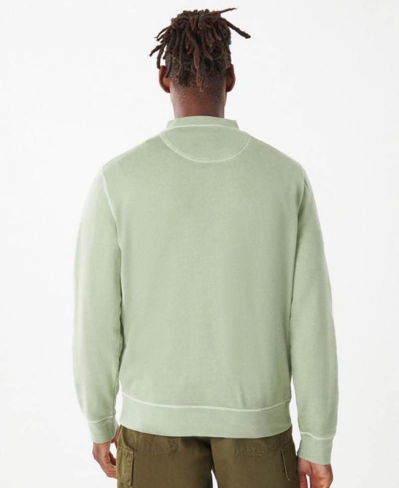 Light Green Men Barbour Westwick Henley Sweatshirt | US-7204VECYX