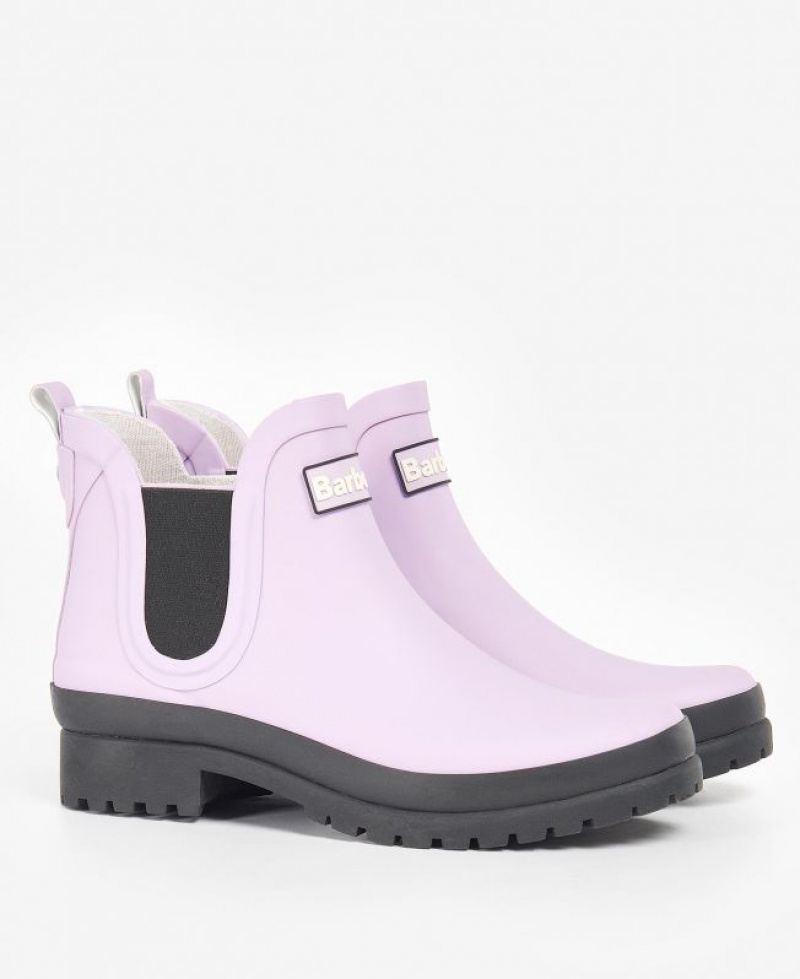 Light Pink Women Barbour Mallow Wellingtons Rain Boots | US-8576PCKJD