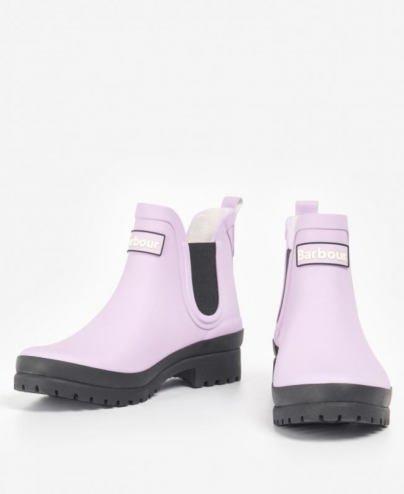 Light Pink Women Barbour Mallow Wellingtons Rain Boots | US-8576PCKJD