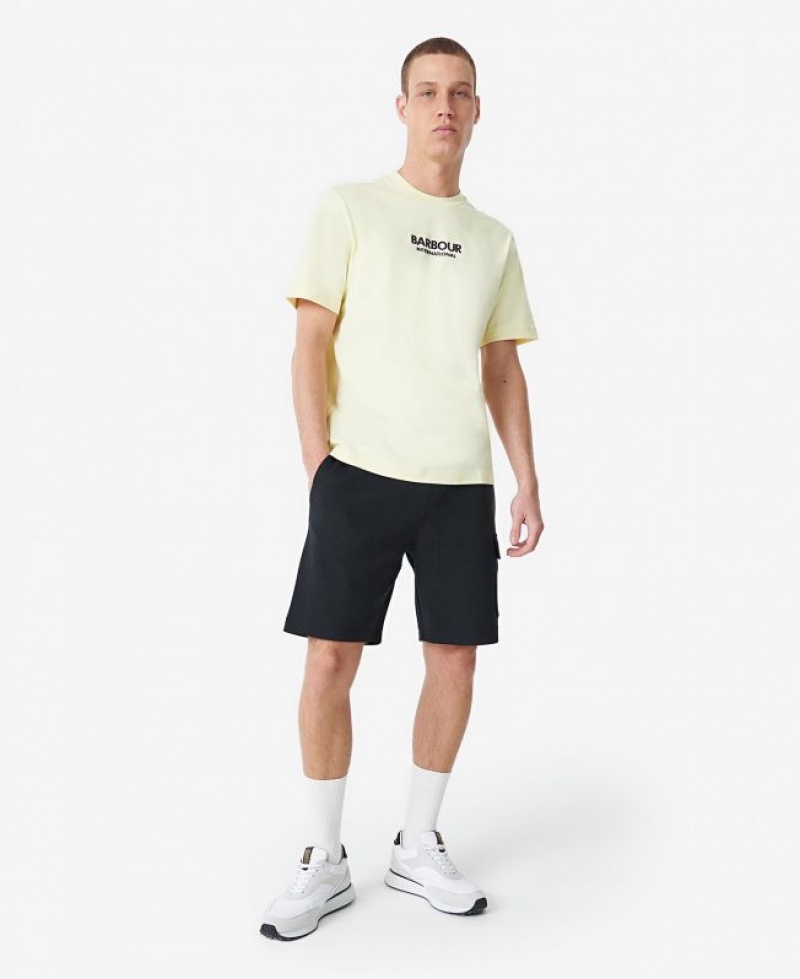 Light Yellow Men Barbour International Formula T-Shirts | US-9837KNICL